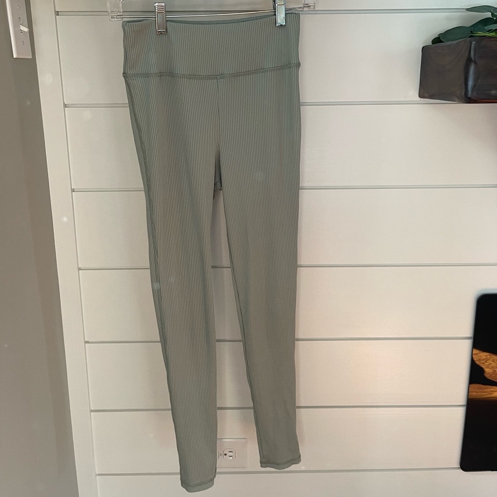 Forever 21 Teal Ribbed Leggings